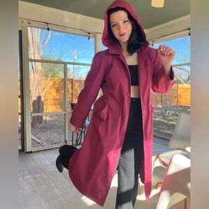 Vintage London Fog Burgundy Trench Coat